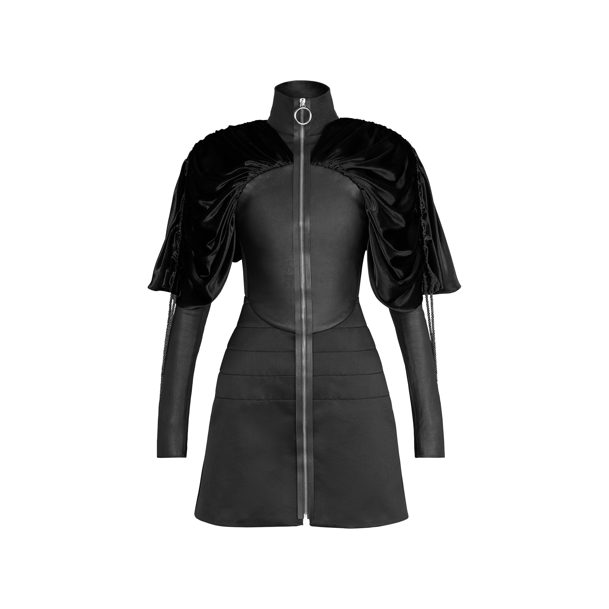 Draped Sleeve ZipUp Dress Ready to Wear LOUIS VUITTON